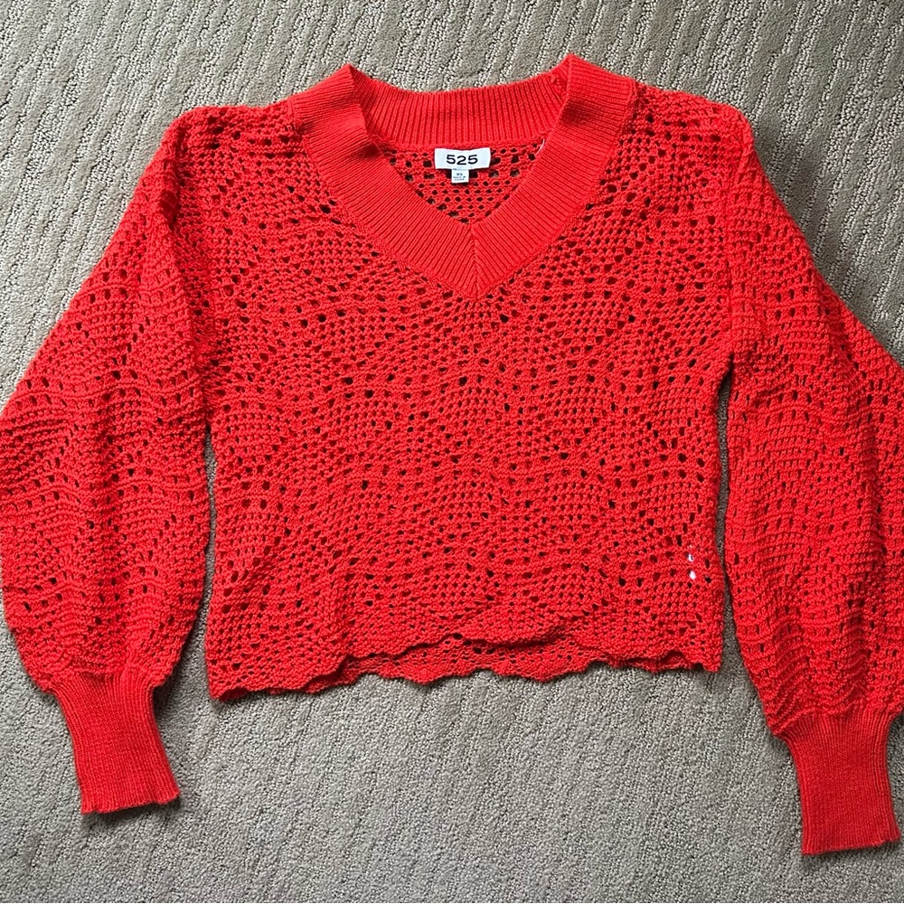 525 America Bright Orange Sweater